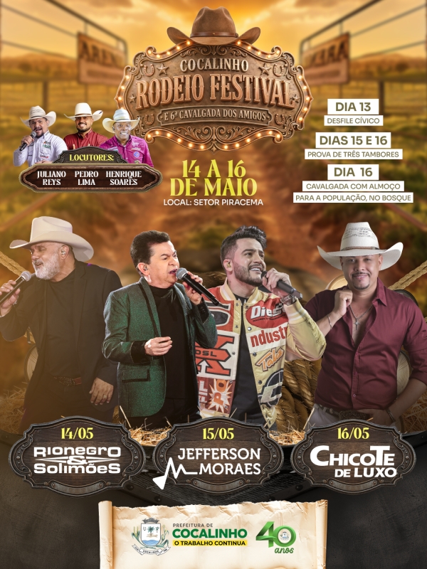 Cocalinho celebrando 40 anos