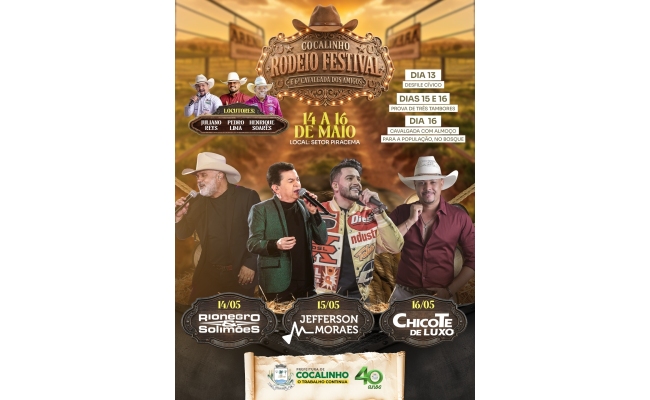 Cocalinho celebrando 40 anos